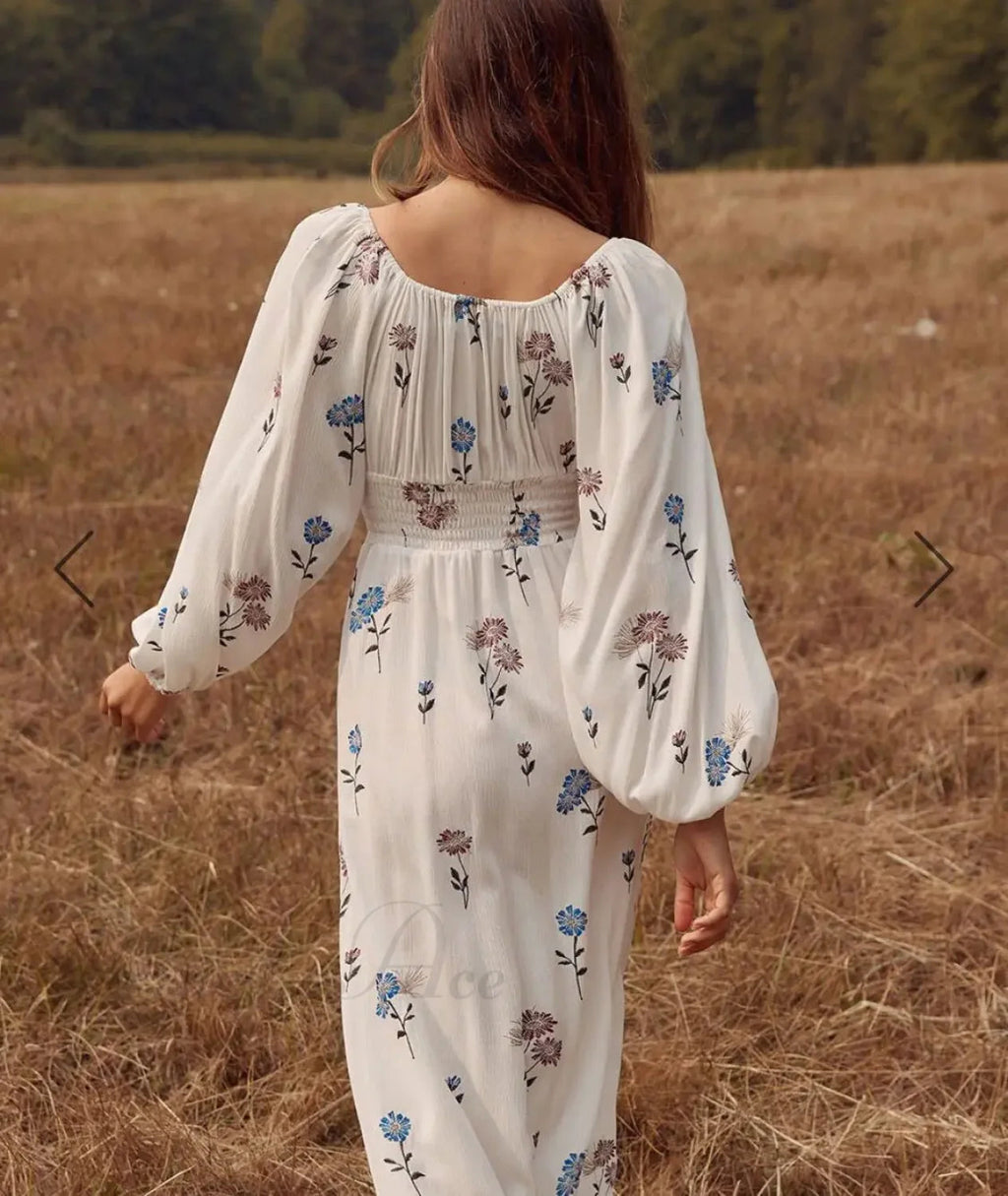 100% Cotton White Maxi Dress