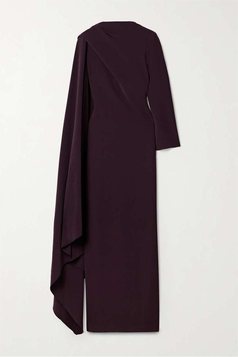 One Sleeve Cape Maxi Dress