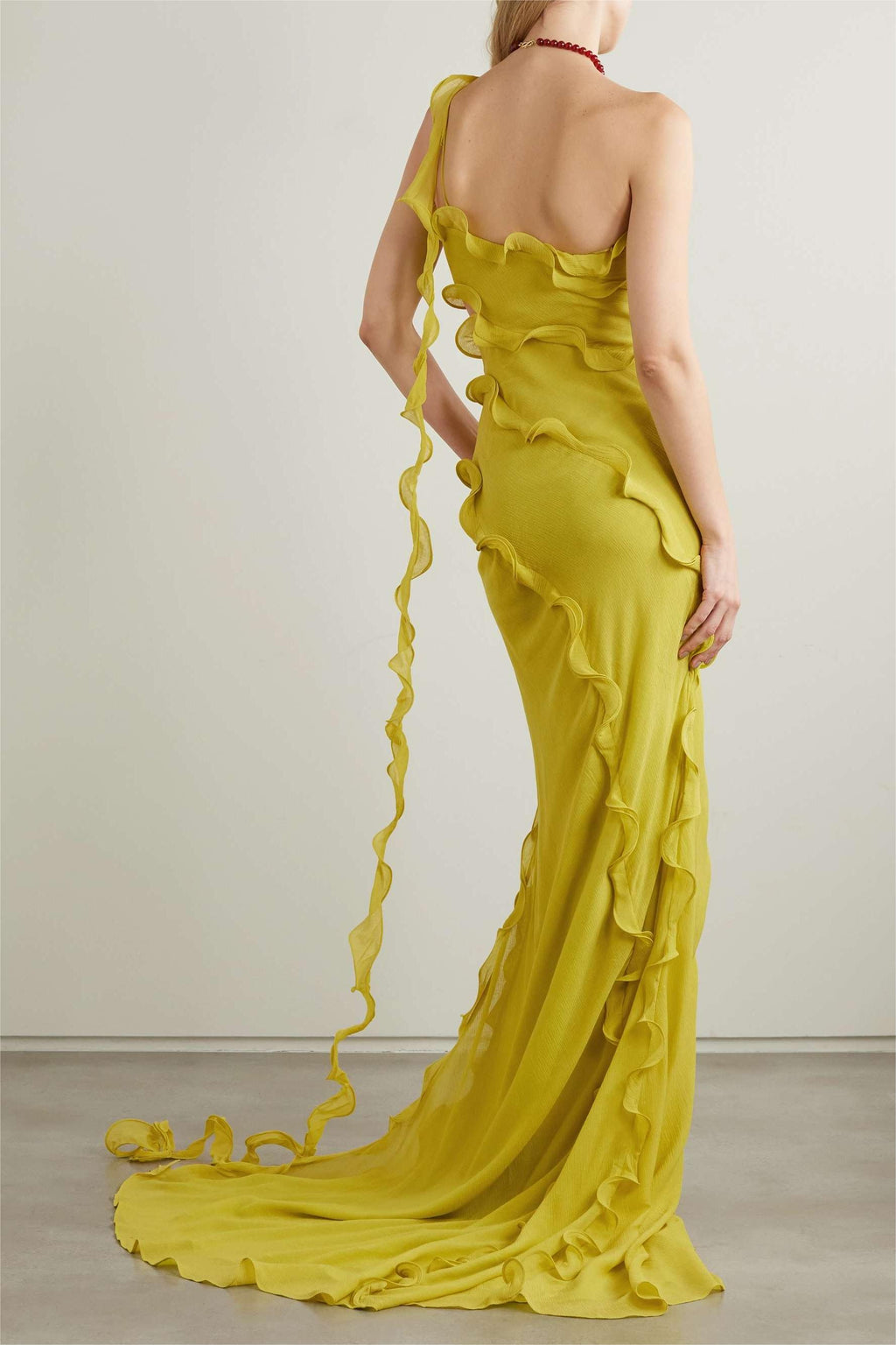 Frill Split Maxi Dress