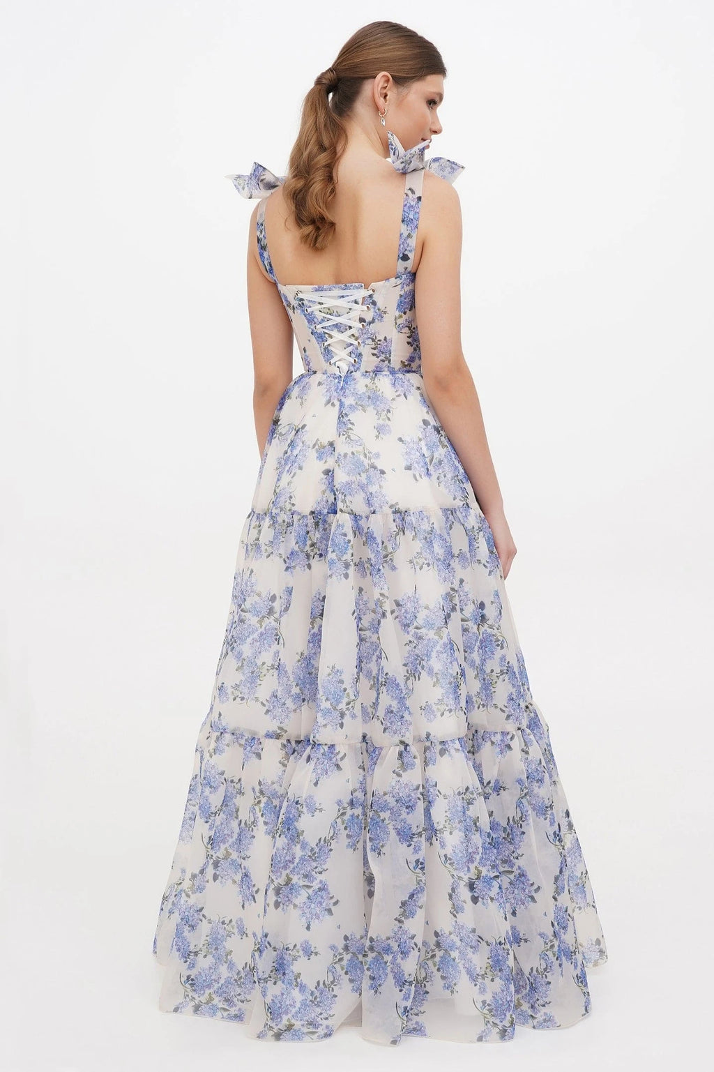 Sweetheart Neck Frill Maxi Dress