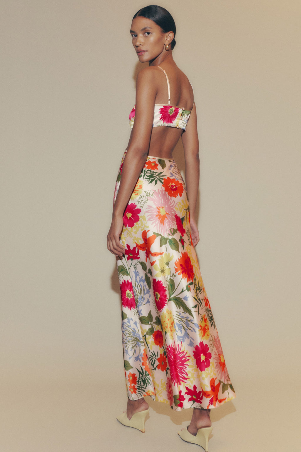 Cut-out Slip Maxi Dress