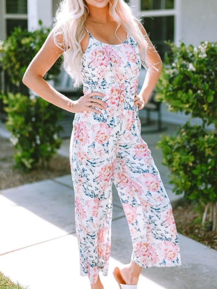 Pastel Peony Jumpsuit in Pink