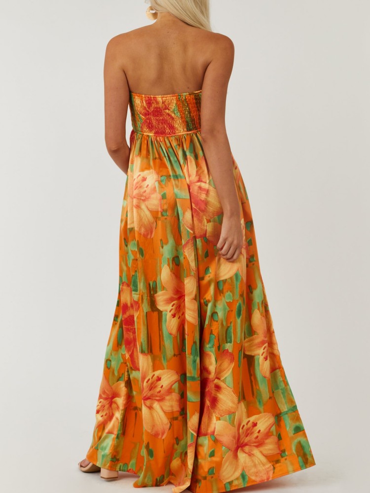 Sunset Smocked Tube Jumpsuit