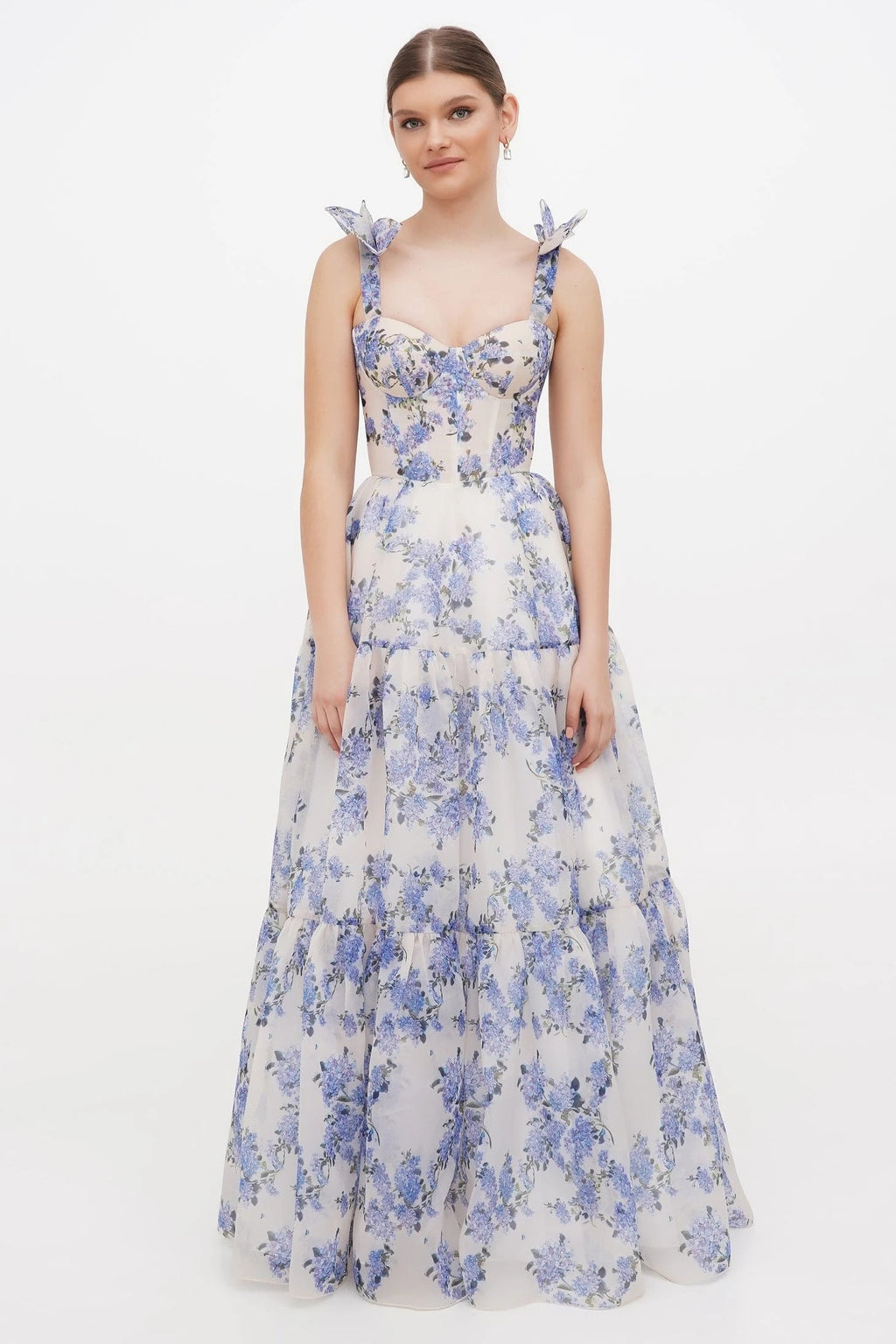 Sweetheart Neck Frill Maxi Dress