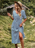 A-line Print Dress