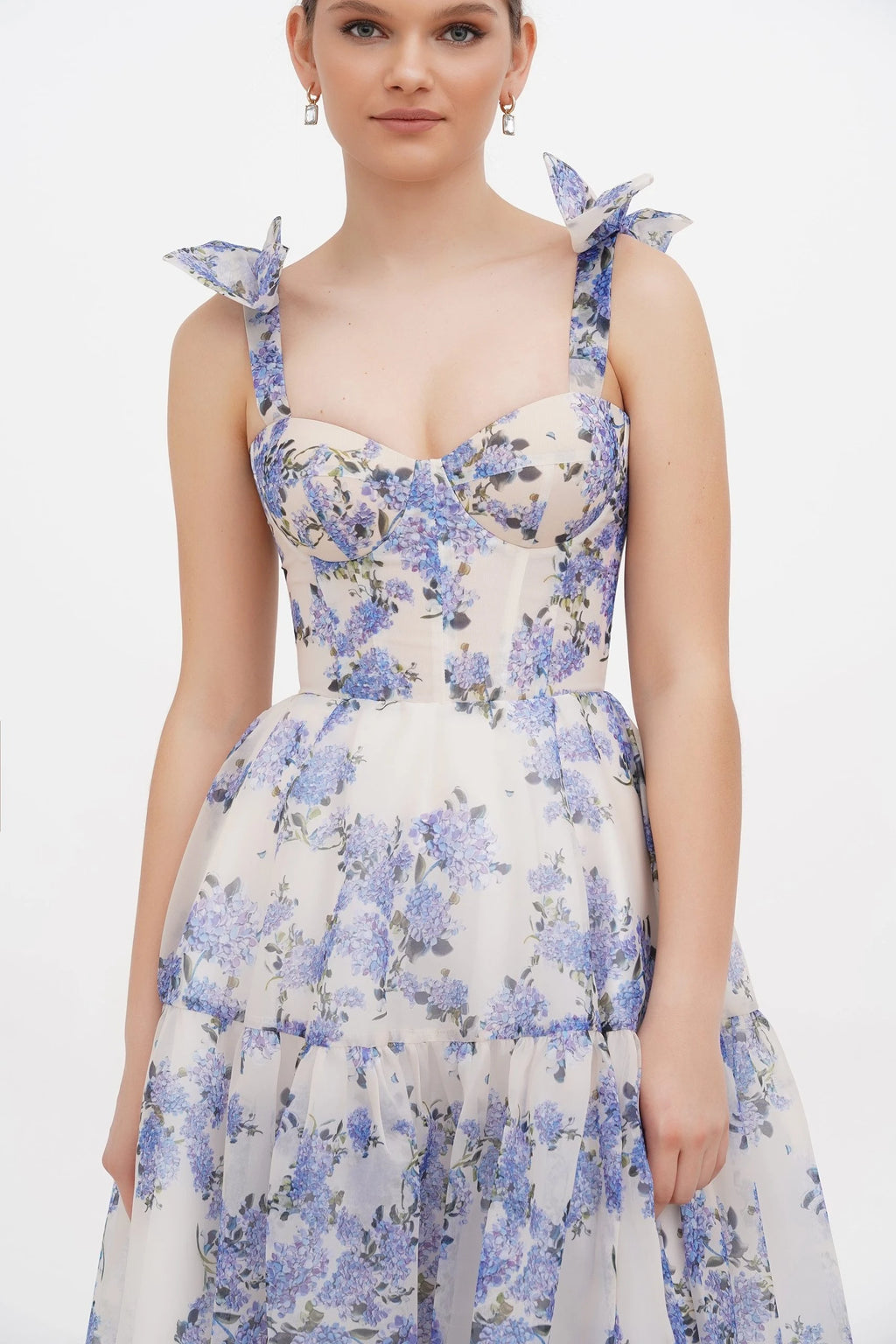 Sweetheart Neck Frill Maxi Dress