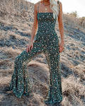 Smocked Flared Leg Jumpsuit of My Dreams