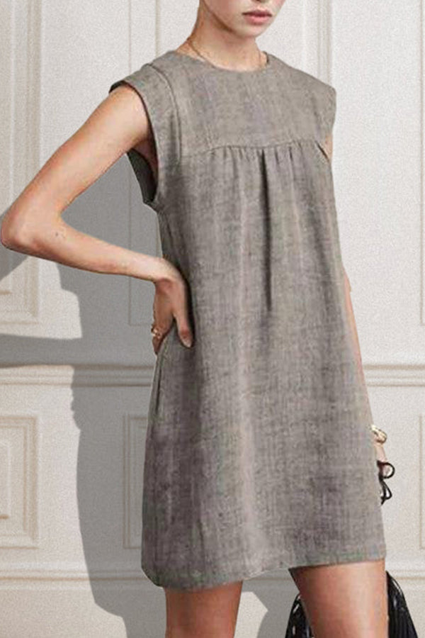 Sleeveless A-line Mini Dress