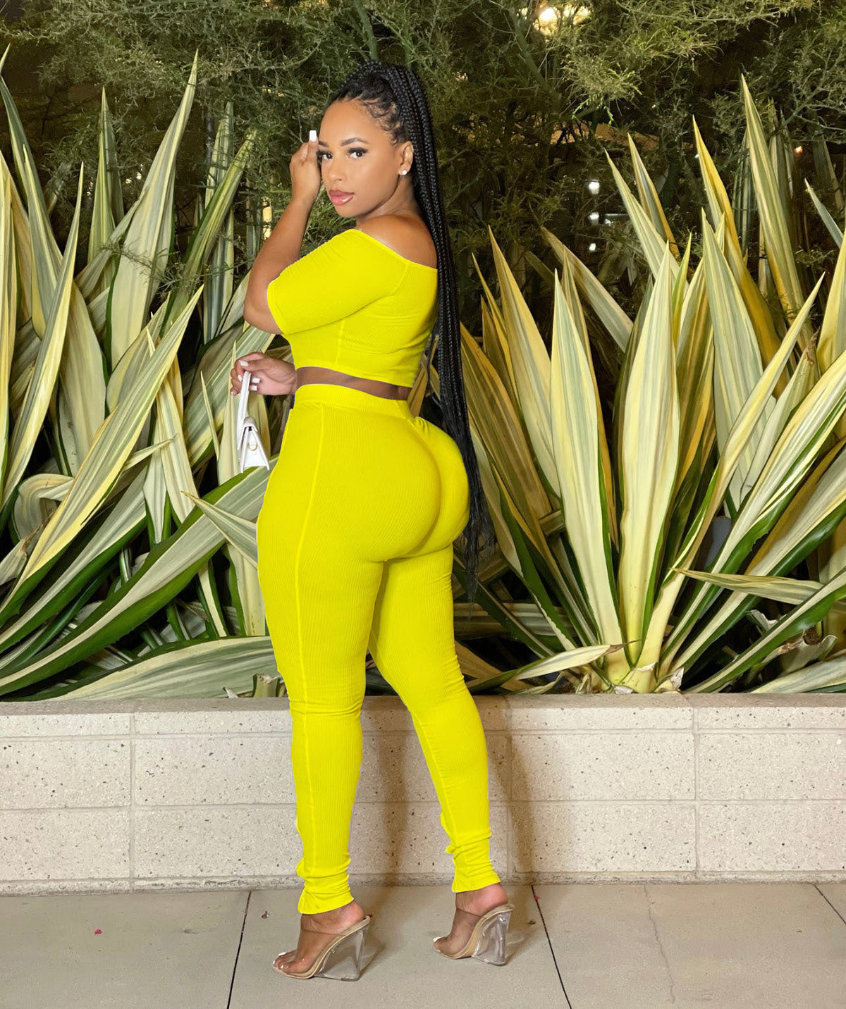 Clothing Summer Suit Off the Shoulder Button Two Piece Pants