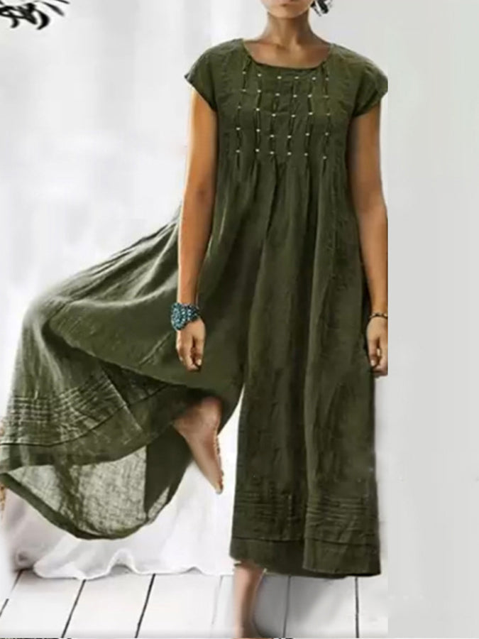 Loose Short Sleeves Jumpsuit