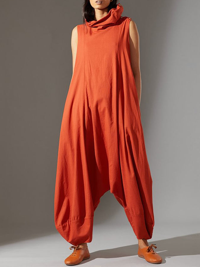 Sleeveless Loose Jumpsuits