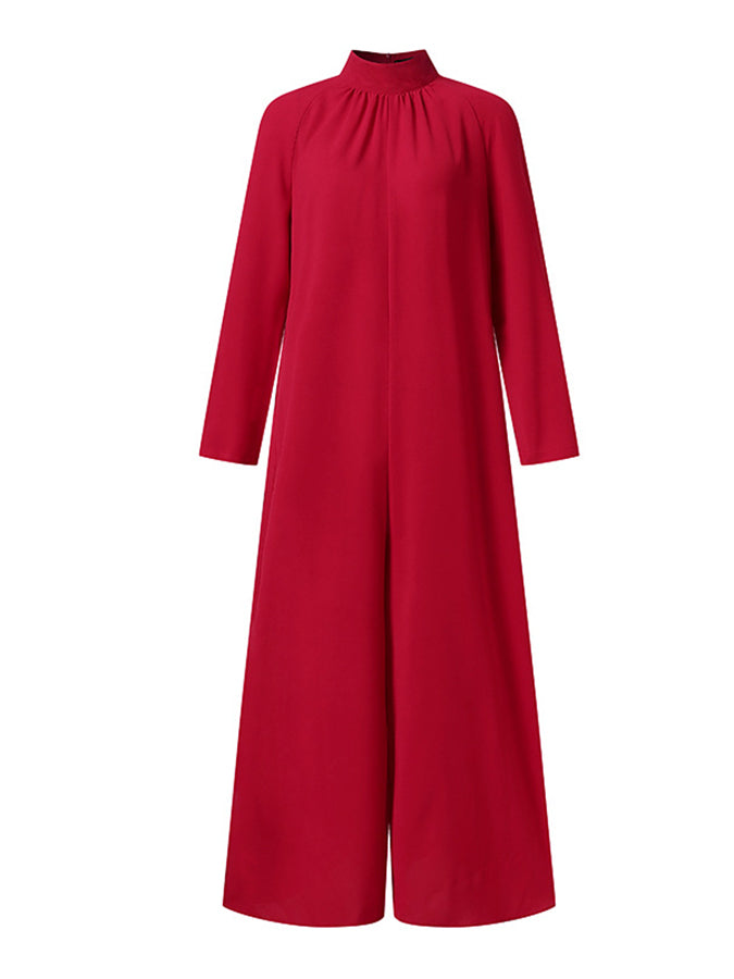 Long Sleeves Wide-leg Pants Jumpsuits