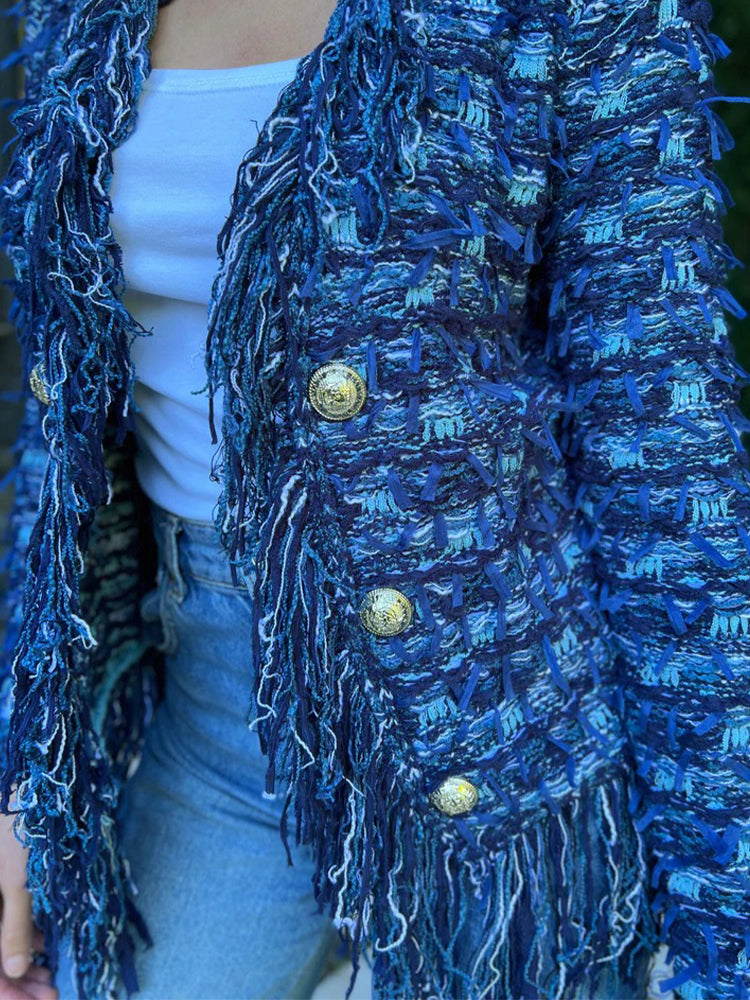 Fashionable Tassel Cardigan Jacket
