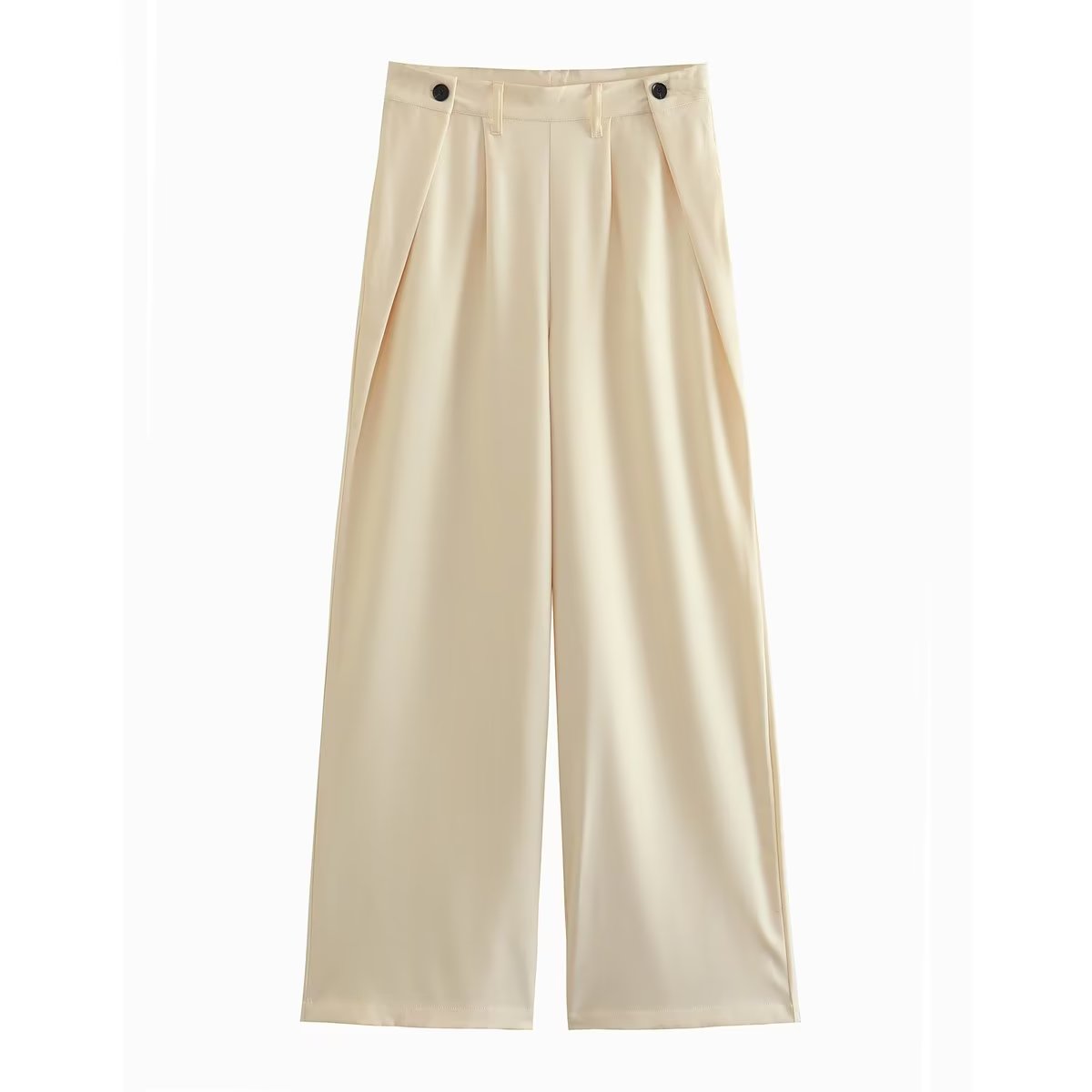 Cutout Out Sets Top High Waist Pleated Design Work Pant Sets