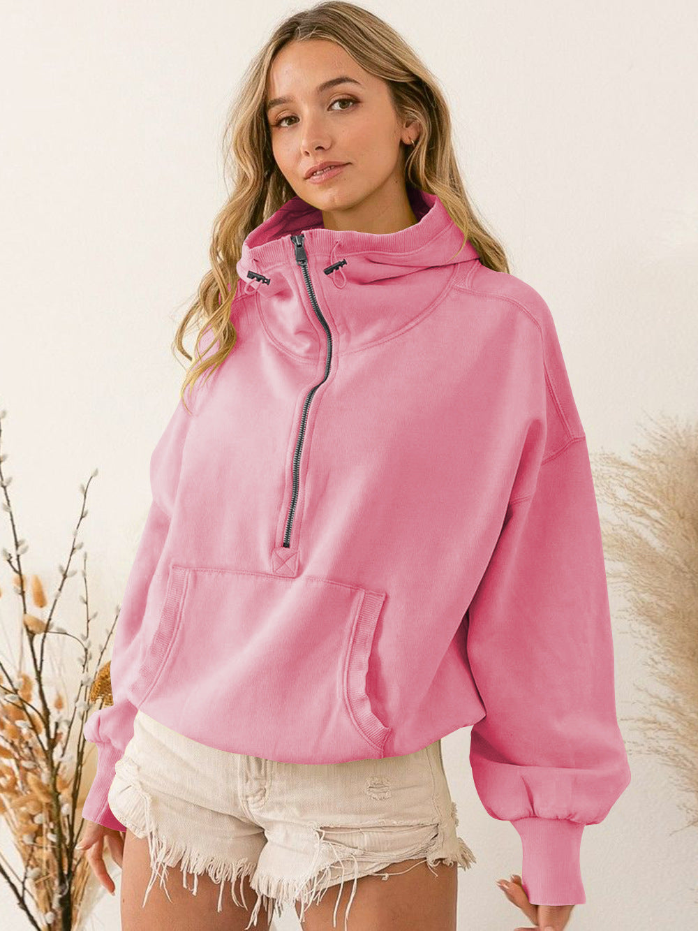 Hooded Sweatshirt Clothing Tide Brand Sports Hoodie Zipper Drawstring Long Sleeve Top