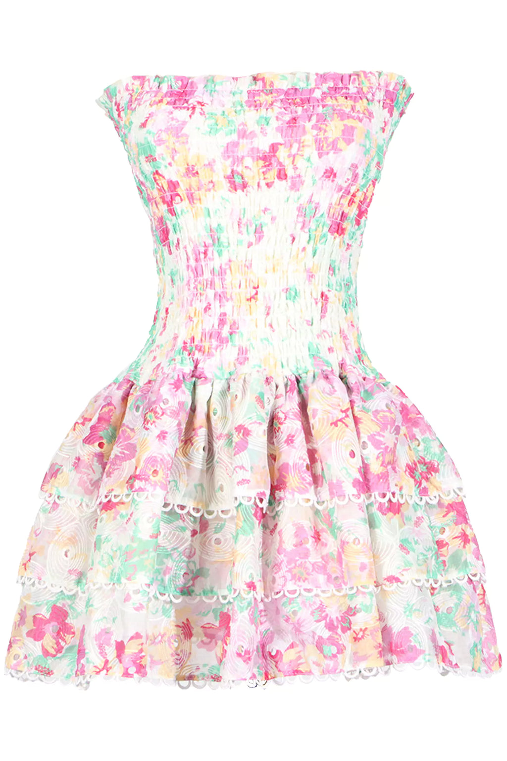 Mercy White Ruched Mini Dress