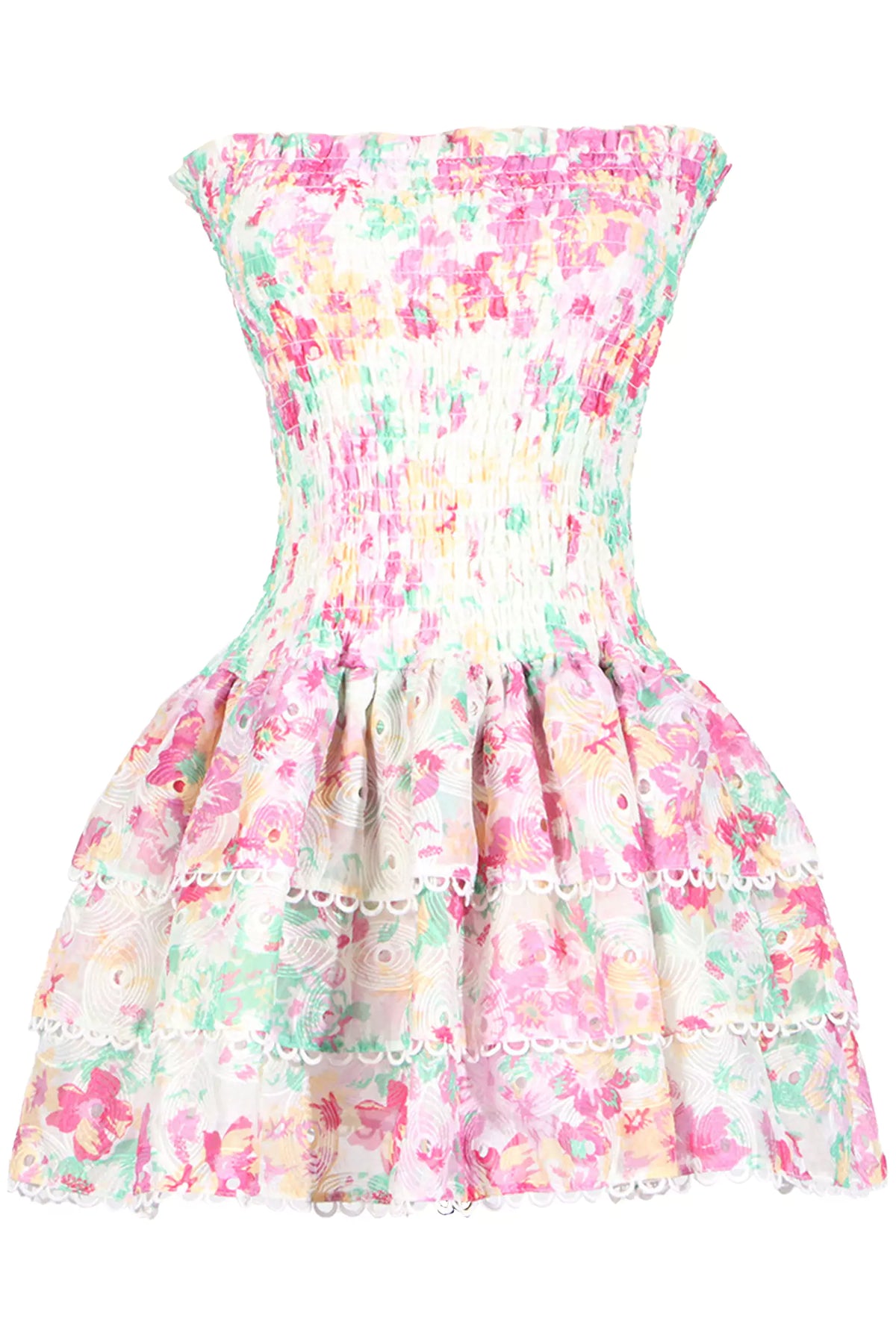 Mercy White Ruched Mini Dress