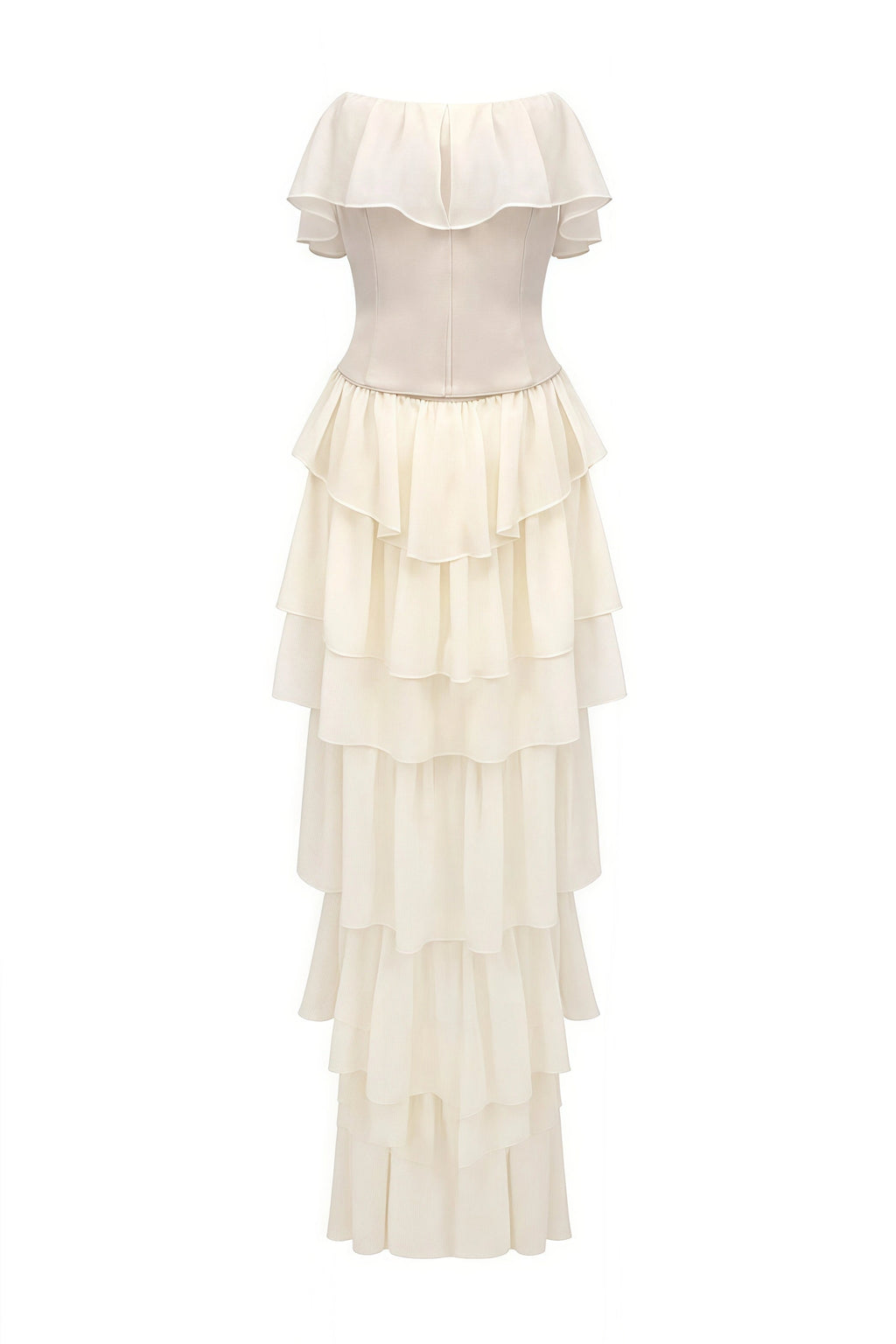 Mirae Apricot Off Shoulder Maxi Dress