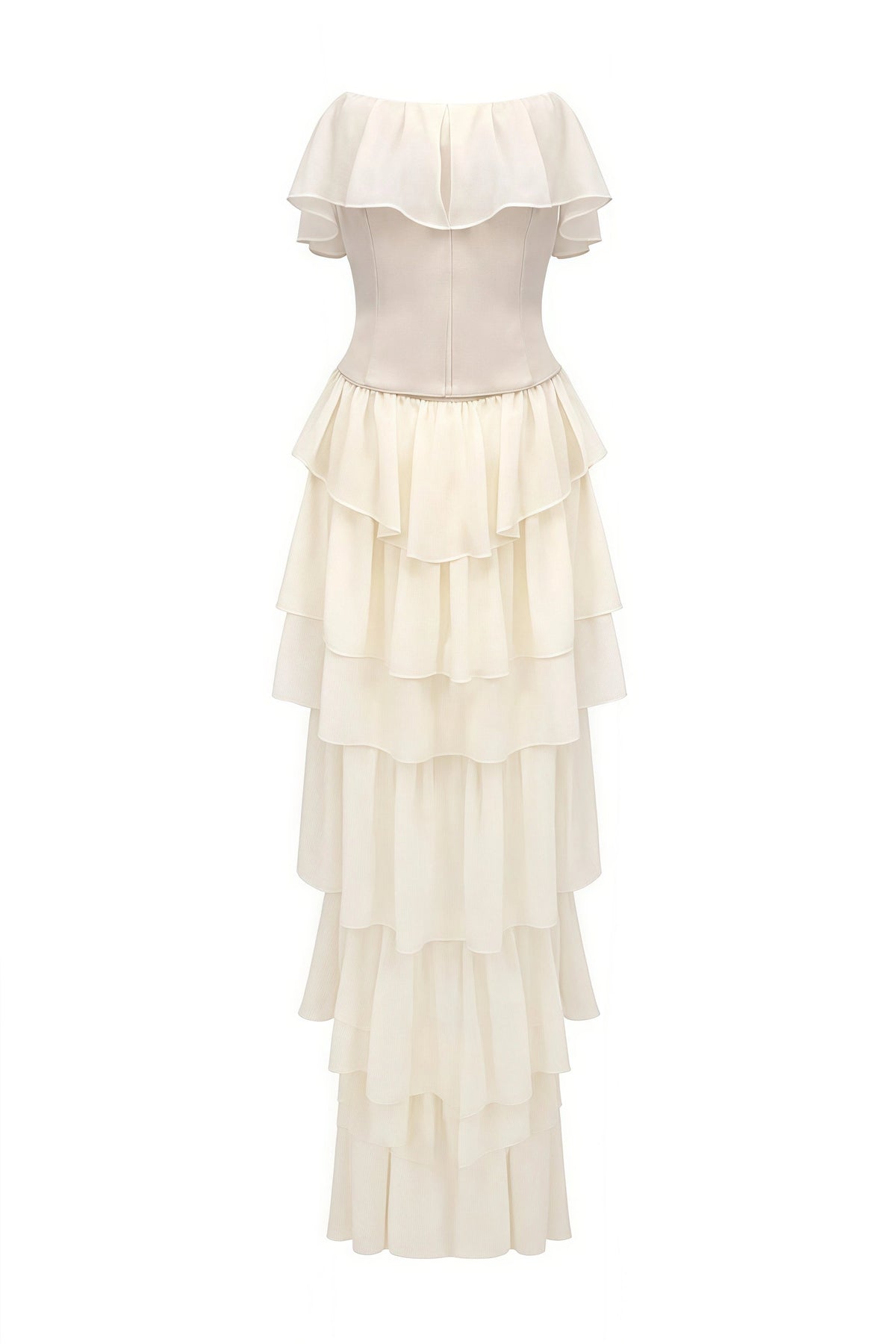 Mirae Apricot Off Shoulder Maxi Dress