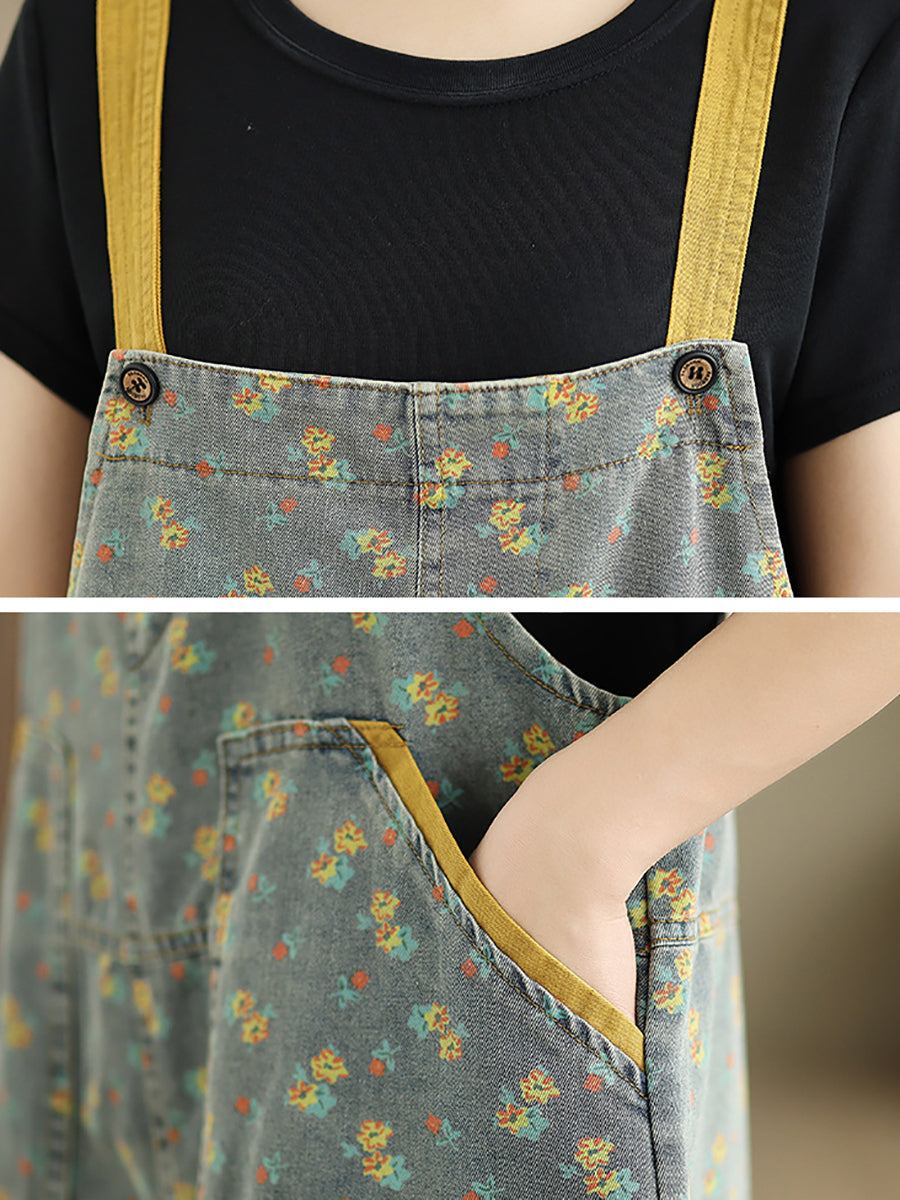 Denim Jumpsuits Wide-leg Summer