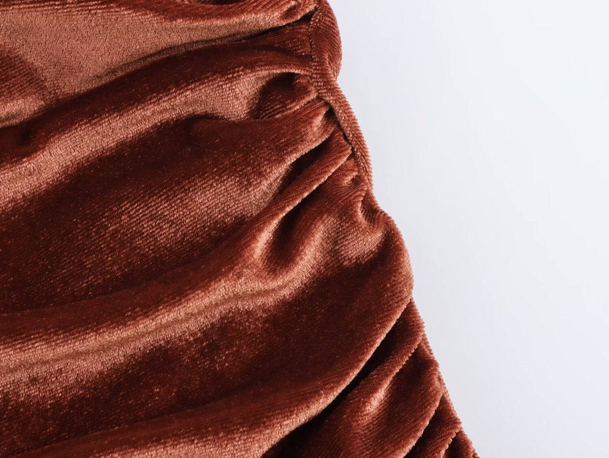 Fall Clothing Sling Pleated Midi Dress