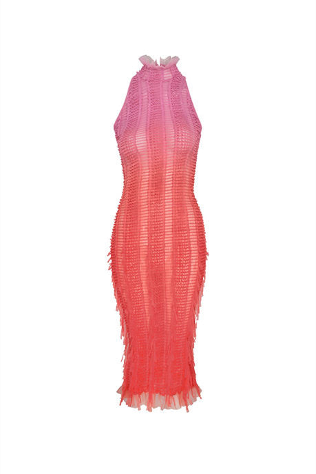 Veronica Gradient Semi-sheer Midi Dress