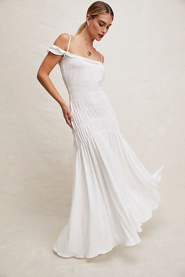 Lindsay Off Shoulder Ruffle Maxi Dress