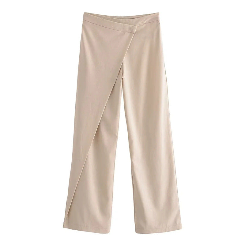 Long Pants Woman Spring High Waist Straight Khaki Pant Female Trousers Clothes