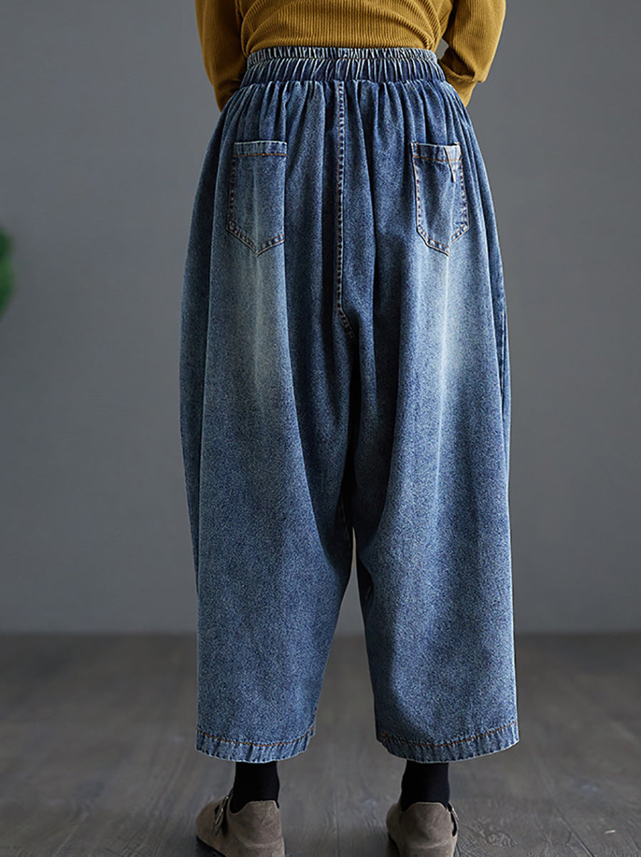 Summer Washed Wide-leg Denim Pants Co1020