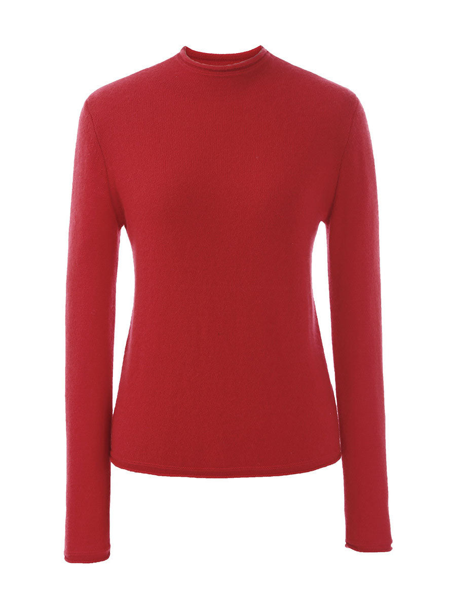 100% Cashmere Round Neck Knit Sweater
