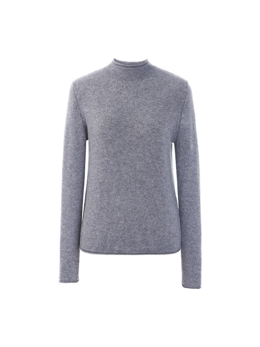 100% Cashmere Round Neck Knit Sweater