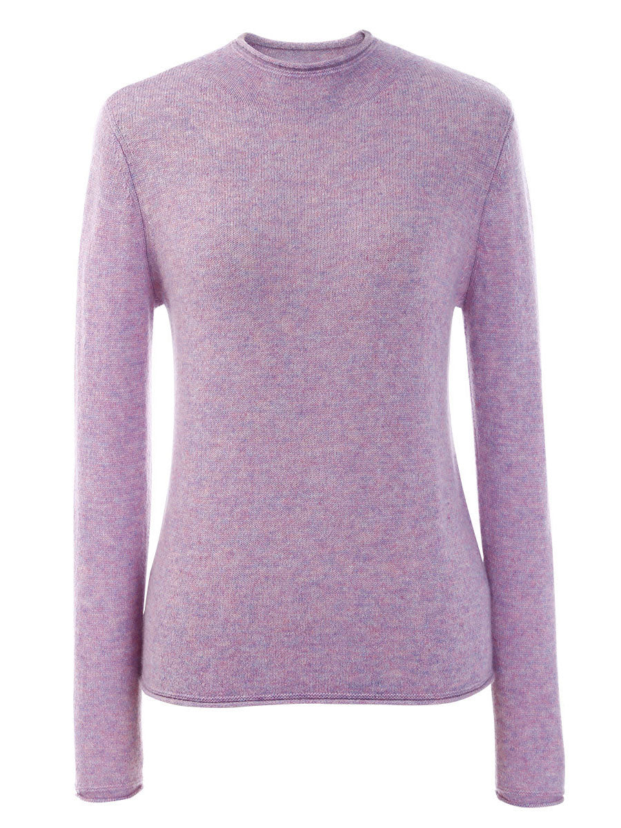 100% Cashmere Round Neck Knit Sweater