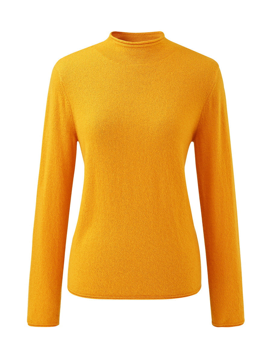 100% Cashmere Round Neck Knit Sweater