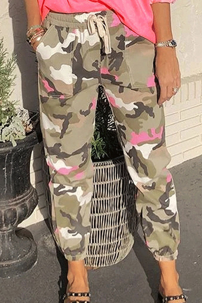 Street Camouflage Print Pants Loose Bottoms