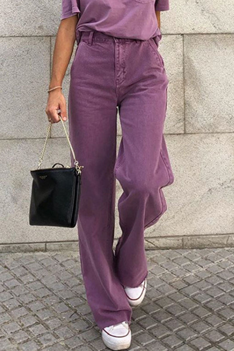 Pants Straight Bottoms