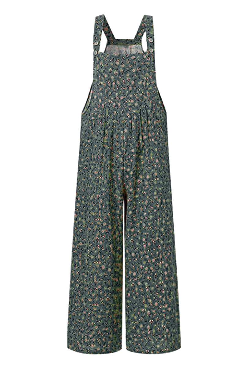 Pocket Square Collar Regular Jumpsuits