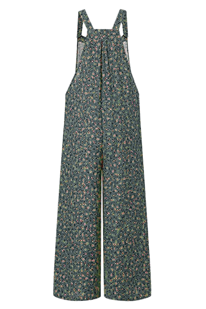 Pocket Square Collar Regular Jumpsuits