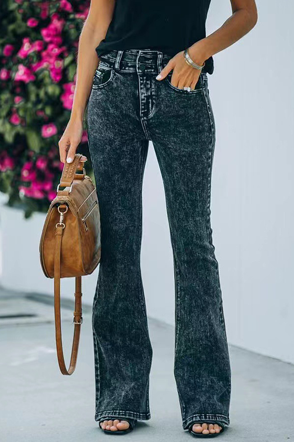 Street Plain Pants High Waist Wide Leg Bottoms Yr0251