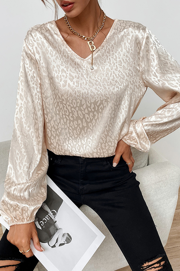 Print Patchwork Basic V Neck Blouses(9 Colors)