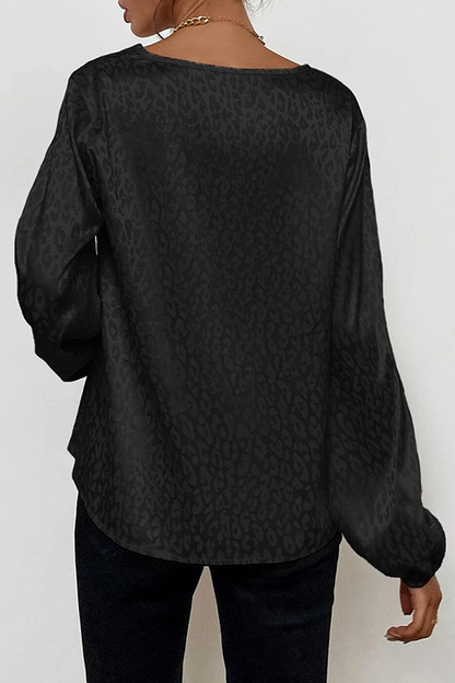 Print Patchwork Basic V Neck Blouses(9 Colors)