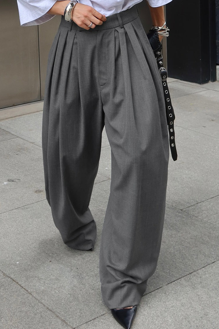 Pleated Wide-leg Pants