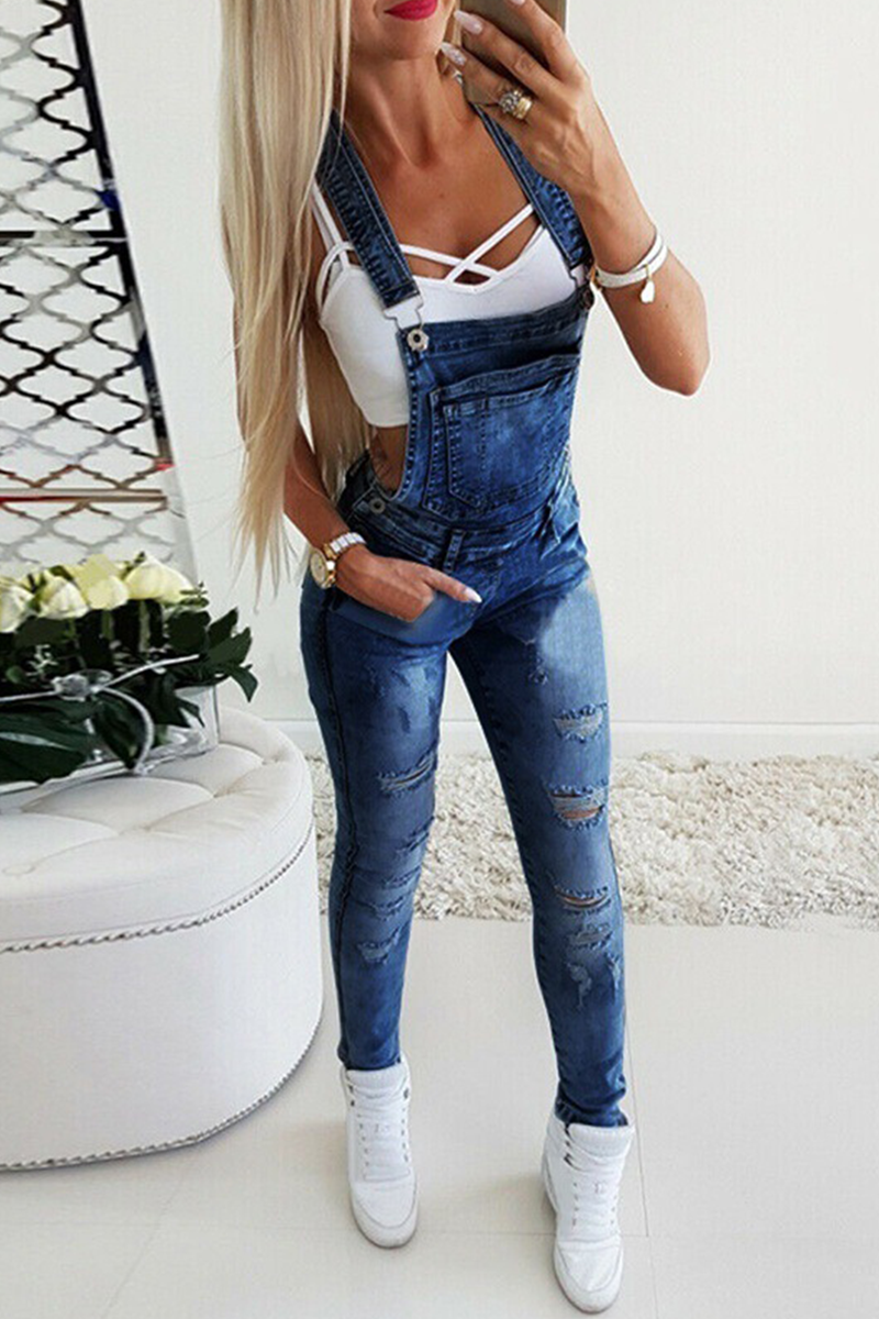 Patchwork Skinny Jumpsuits