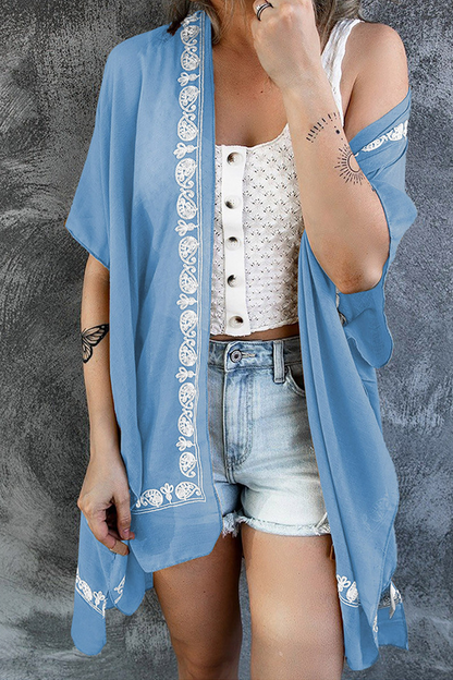 Patchwork Lace Cardigan Collar Tops(4 Colors)