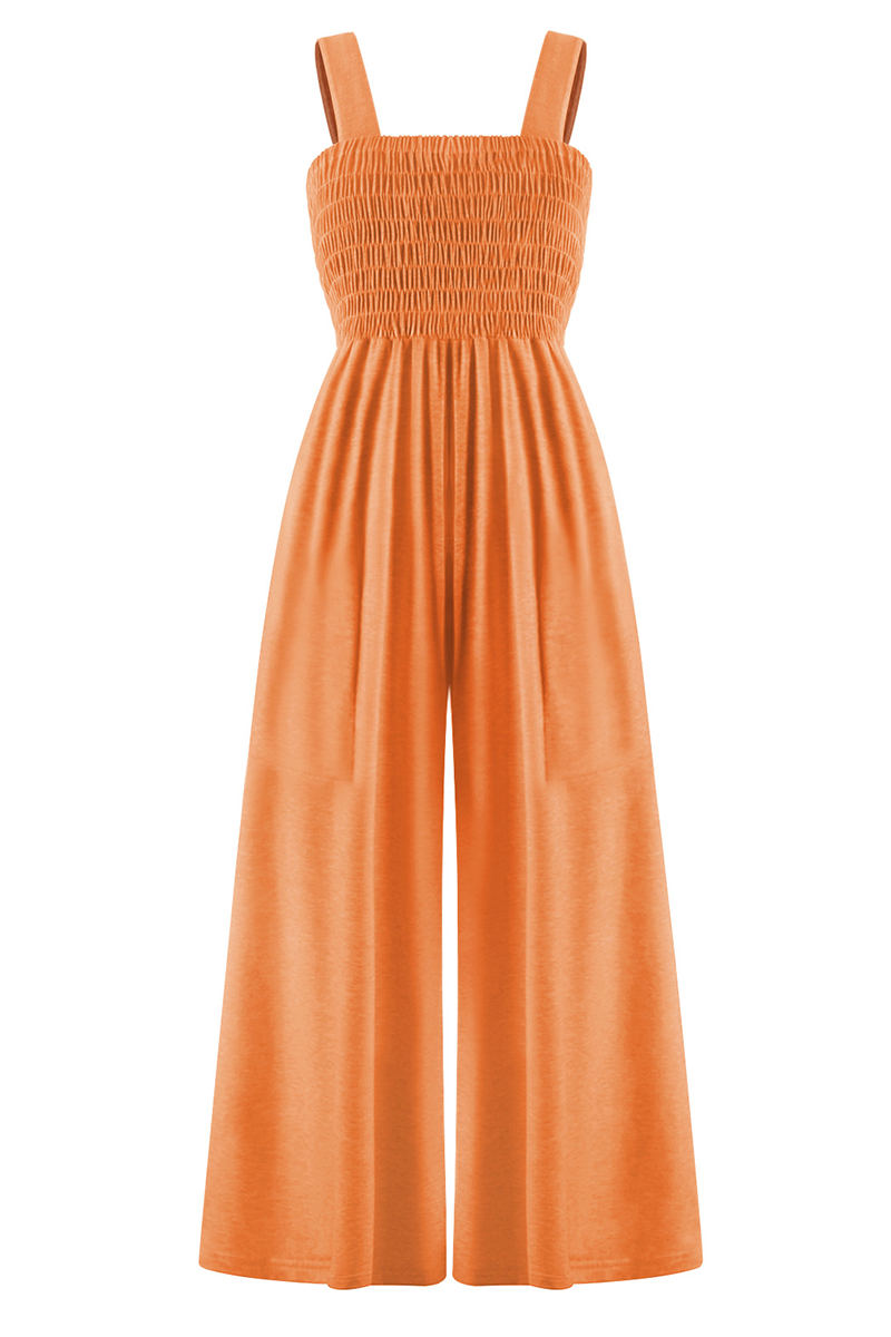 Square Collar Loose Jumpsuits(4 Colors)