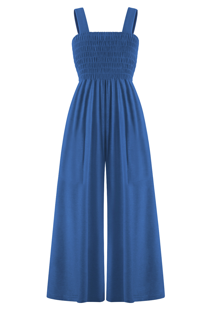 Square Collar Loose Jumpsuits(4 Colors)