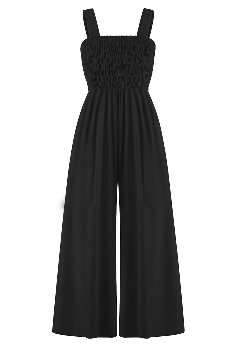 Square Collar Loose Jumpsuits(4 Colors)