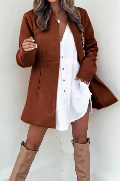 Patchwork Cardigan Collar Outerwear(5 Colors)