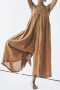 Simplicity Buttons Strapless Loose Jumpsuits(4 Colors)