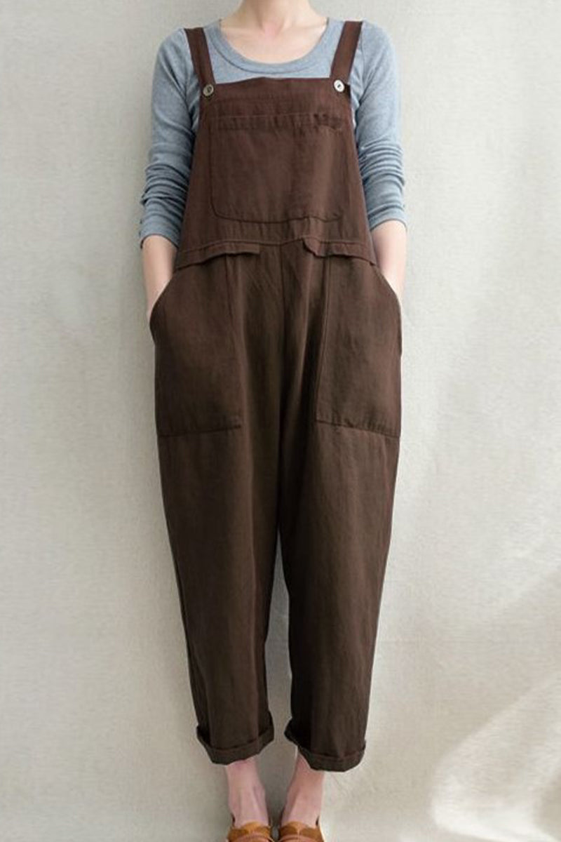 Pocket Loose Jumpsuits
