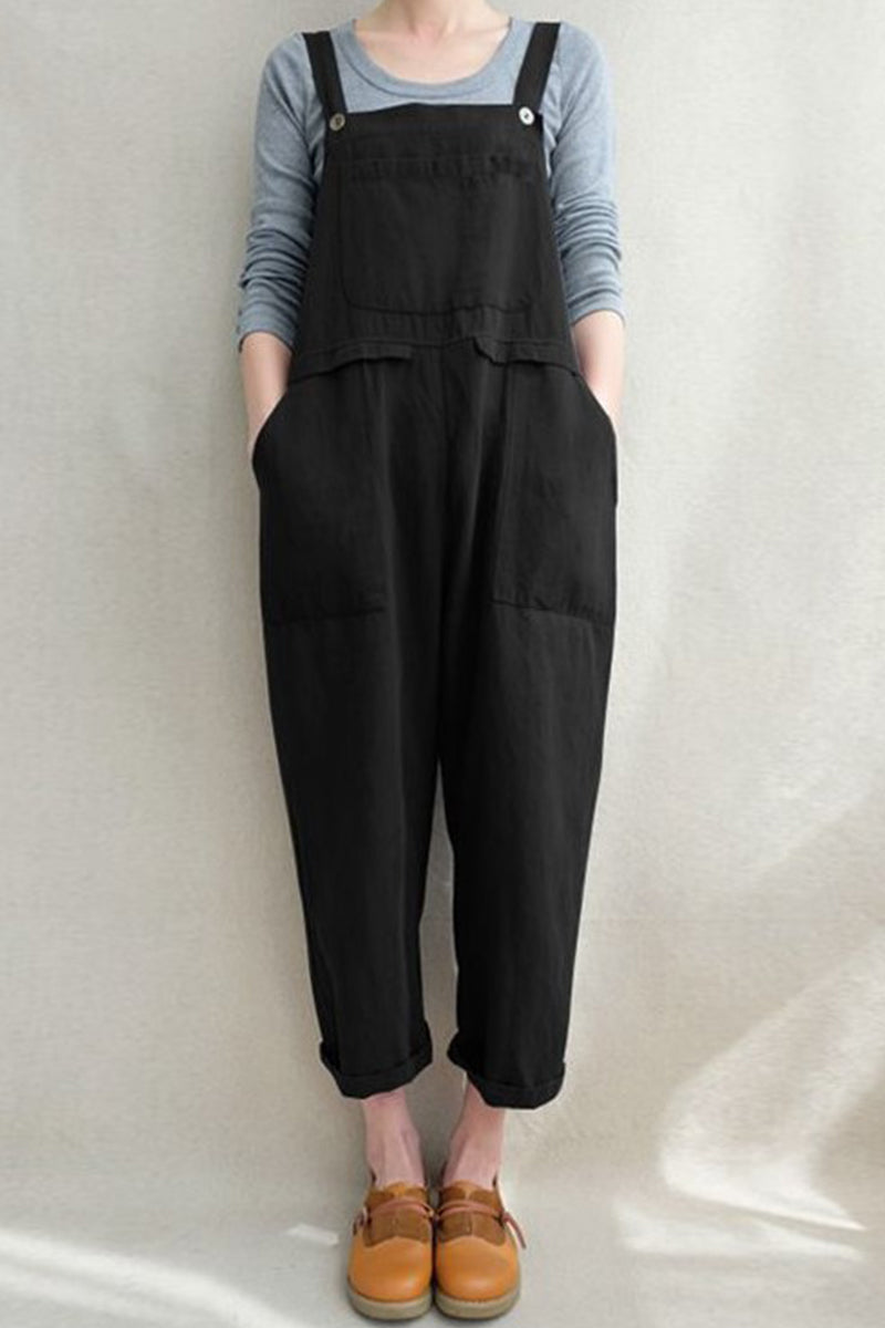 Pocket Loose Jumpsuits